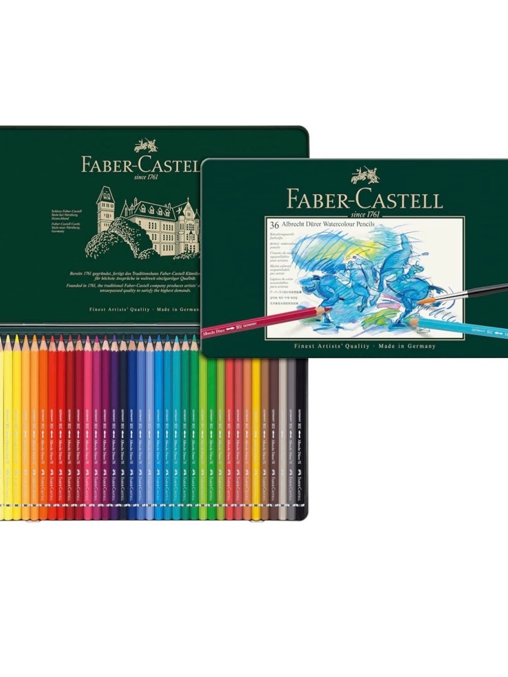 Faber Castell Albrecht Dürer Watercolor Pencils - Assorted Colors (36-Pack)
